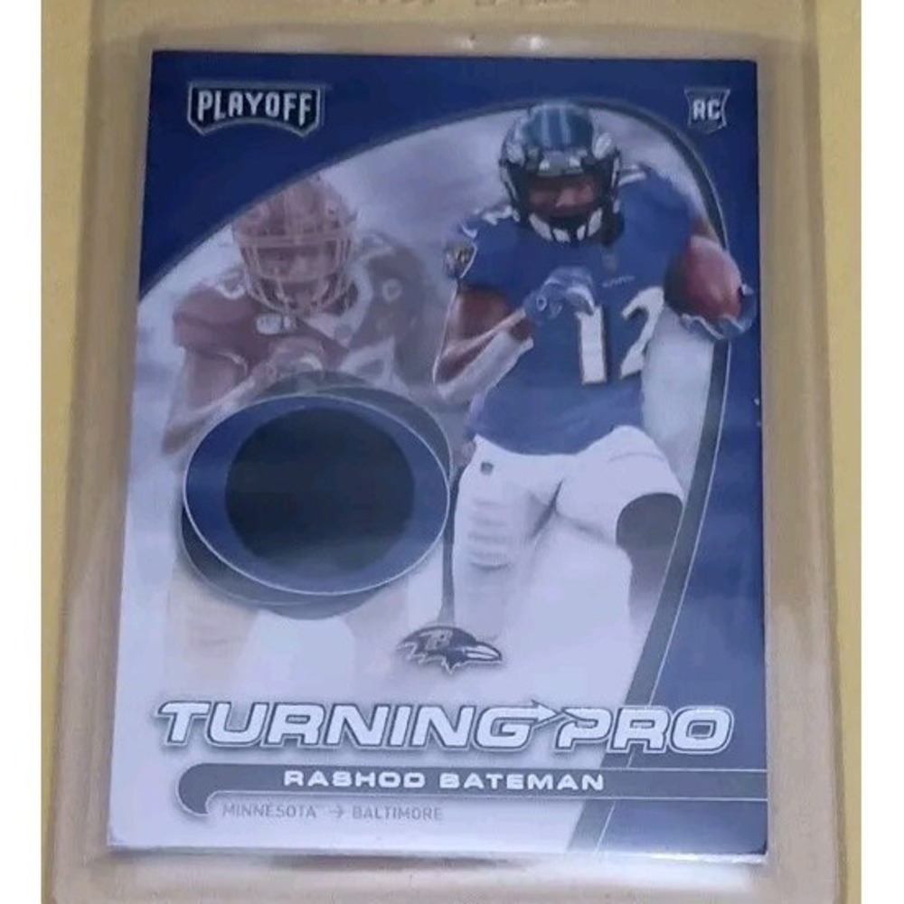Rashod Bateman 2021 Panini Playoff Football Turning Pro Relic RC #TP-RBA Ravens